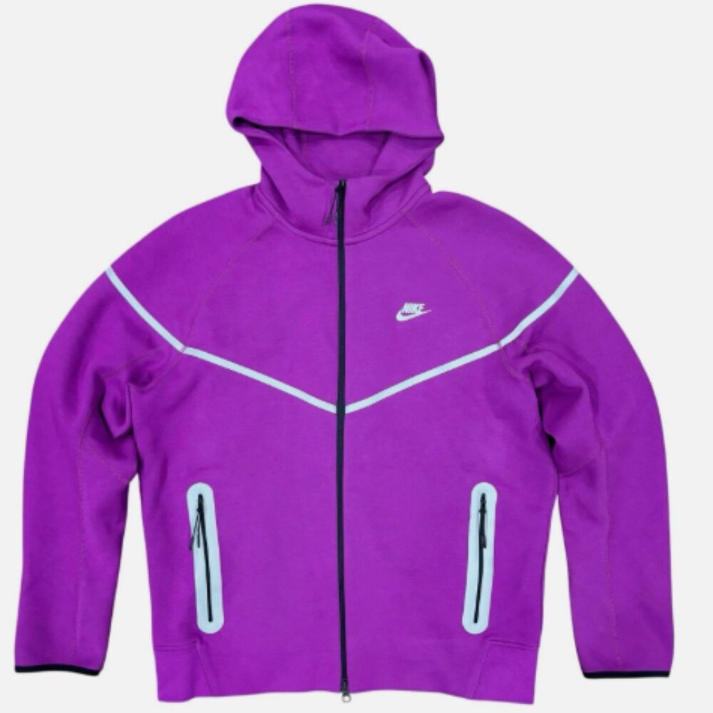 Nike Tech Fleece Windrunner Purple Reflective Hoodie Jacket